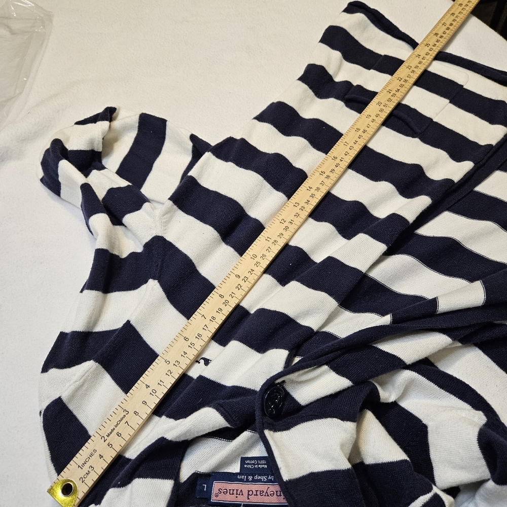 Vineyard Vines 100% Cotton Striped Lightweight Sweater Size Large - Picture 5 of 11